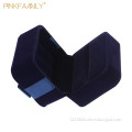 High Quality Blue leather jewelry box for ring bangle necklace